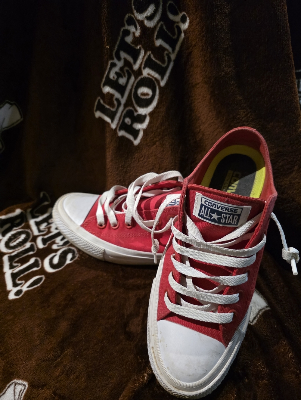 Converse Red & White Low Top Sneakers